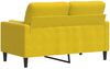 vidaXL 2-Sitzer-Sofa mit Zierkissen Gelb 120 cm Samt 3278215 Bild 5