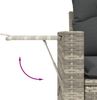 vidaXL 6-tlg. Garten-Sofagarnitur mit Kissen Hellgrau Poly Rattan 3220101 Bild 3