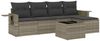 vidaXL 6-tlg. Garten-Sofagarnitur mit Kissen Hellgrau Poly Rattan 3220101 Bild 2