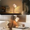 ZMH Tischleuchte Wohnzimmer Nachttischlampe mit Kabel - 37.4 cm Tischlampe 2er Set Kleine Lampe E14 Tischlampen Braun Moderne Landhausstil für Esstisch Schlafzimmer - Ohne Leuchtmittel Bild 4