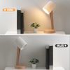 ZMH Tischleuchte Wohnzimmer Nachttischlampe mit Kabel - 37.4 cm Tischlampe 2er Set Kleine Lampe E14 Tischlampen Braun Moderne Landhausstil für Esstisch Schlafzimmer - Ohne Leuchtmittel Bild 5