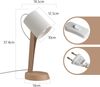 ZMH Tischleuchte Wohnzimmer Nachttischlampe mit Kabel - 37.4 cm Tischlampe 2er Set Kleine Lampe E14 Tischlampen Braun Moderne Landhausstil für Esstisch Schlafzimmer - Ohne Leuchtmittel Bild 2