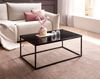 Couchtisch 100 x 60 x 40 cm mit Marmor Optik Schwarz, Wohnzimmertisch mit Metall-Gestell, Sofatisch Eckig Tisch Wohnzimmer, Beistelltisch Bild 3