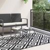 vidaXL Outdoor-Teppich ARAKIL Weiß und Schwarz 120x180 cm PP 368572 Bild 3