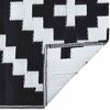 vidaXL Outdoor-Teppich ARAKIL Weiß und Schwarz 120x180 cm PP 368572 Bild 5