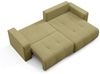 Ecksofa Sofa mit Schlaffunktion AUGUSTO in Stoff Wind Moosgrün Ottomane Rechts Bild 2