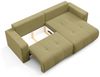 Ecksofa Sofa mit Schlaffunktion AUGUSTO in Stoff Wind Moosgrün Ottomane Rechts Bild 3