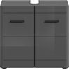 Waschbeckenunterschrank Soft - Grau / Grau Hochglanz Bild 2