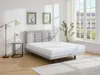 Vente-unique - NISATIO Bett Stoff Grau - B 208 cm x H 107 cm x L 146 cm Bild 1