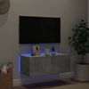 vidaXL TV-Wandschrank mit LED-Leuchten Betongrau 80x35x31 cm 837287 Bild 3