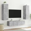 vidaXL TV-Wandschrank mit LED-Leuchten Betongrau 80x35x31 cm 837287 Bild 5