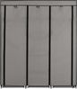 vidaXL Kleiderschrank mit Fächern und Stangen Grau 150x45x175cm Stoff 282456 Bild 3