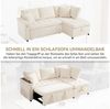 i@home Ecksofa L-Sofa, Schlafsofa,Beige/Grau, mit Stauraum, USB-Ladegerät, Armlehnen-Stauraum und 2 Kissen Bild 4
