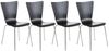 4er Set Besucherstuhl Aaron, Schwarz Bild 2