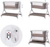 Chipolino Beistellbett Electra Schaukelfunktion Musik Korb Moskitonetz Matratze hellbraun Bild 4