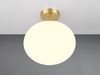 Kleine Retro LED Deckenleuchte Messing mit Glaskugel, Ø 30cm Bild 3