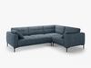 Micadoni Ecksofa Bemy 4-Sitzer Rechts Strukturierter Stoff Dunkelblau Bild 2