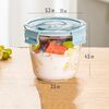 Runde Glas Meal Prep Behälter mit luftdichten Lids 710ml - 4er Set Bild 3