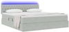 vidaXL LED-Speicherbett mit Matratze Hellgrau 180 x 200 cm Samt 3371469 Bild 3