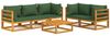 vidaXL 6-tlg. Garten-Lounge-Set mit Grünen Kissen Massivholz 3155317 Bild 2