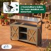 Coemo Servierwagen Grillstation James L Grau Kücheninsel Holz, auf Rollen 138 x 47 x 92 cm Bild 5