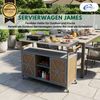 Coemo Servierwagen Grillstation James L Grau Kücheninsel Holz, auf Rollen 138 x 47 x 92 cm Bild 2