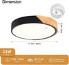 Riserva LED Deckenleuchte Macaron LED Deckenleuchte Schwarz Stufenlos Dimmbar mit Fernbedienung Bild 1