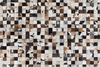 Teppich Kuhfell weiß-beige 160x230 cm Patchwork Kurzflor CERLI Bild 4