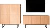 Home affaire Wohnwand Lund, moderne Anbauwand, Wohnzimmer-Set in Stone Oak, (2-St), enthält Lowboard und Highboard Bild 2