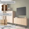 Home affaire Wohnwand Lund, moderne Anbauwand, Wohnzimmer-Set in Stone Oak, (2-St), enthält Lowboard und Highboard Bild 4