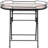 SIENA GARDEN Prato 60 x 41 x 67,5 cmServiertisch Gestell Stahl schwarz matt, Fläche Keramik mehrfarbig, praktisch zusammenklappbar Bild 4