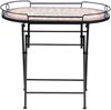 SIENA GARDEN Prato 60 x 41 x 67,5 cmServiertisch Gestell Stahl schwarz matt, Fläche Keramik mehrfarbig, praktisch zusammenklappbar Bild 2