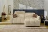 Ecksofa elektrisch USB-C Kopflehne verstellbar Schlafcouch Flachgewebe in Beige Bild 2