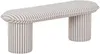 Vente-unique - ELAMIU Sitzbank Stoff SchokoladenbraunWeiß - B 44 cm x H 42 cm x L 122 cm Bild 3