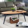Couchtisch Akazie Massivholz 110 x 45 x 60 cm Wohnzimmertisch Nierenform Bild 2