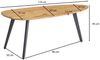Couchtisch Akazie Massivholz 110 x 45 x 60 cm Wohnzimmertisch Nierenform Bild 4