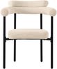 Polstersessel Samt Breiter Sitz 70x62 cm Ergonomisch Metallgestell Beige Esszimmerstuhl Loungesessel Home Office Sessel 150kg belastbar Bild 5