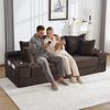 3-Sitzer Schlafsofa B 273 x T 98 x H 87 cm aus Cord, frei kombinierbar Bild 5