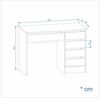 KOMTO Schreibtisch KOMTO Schreibtisch mit 5 Schubladen – Arbeitstisch PLIO 110 x 53 x 78,5 cm Bild 4