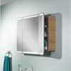 LANZET M9 LED Spiegelschrank 120 cm breit, Braun hell Bild 2