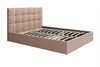 Vente-unique - MIRDAL Bett SamtStoff Beige - B 213 cm x H 106 cm x L 190 cm Bild 4