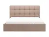 Vente-unique - MIRDAL Bett SamtStoff Beige - B 213 cm x H 106 cm x L 190 cm Bild 5