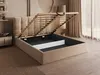 Vente-unique - MIRDAL Bett SamtStoff Beige - B 213 cm x H 106 cm x L 190 cm Bild 3