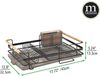Abtropfgestell Metall schwarz Geschirrabtropfer Abtropfgitter Holzgriff mDesign Bild 2