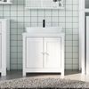 vidaXL Waschbeckenunterschrank BERG Weiß 60x34x59 cm Massivholz Kiefer 358552 Bild 1