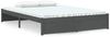 vidaXL Massivholzbett Grau 140x190 cm Bild 2