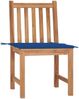 vidaXL Gartenstühle 2 Stk. mit Kissen Massivholz Teak 3062926 Bild 2