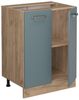 Küchenunterschrank R-Line Blau-Grau 60 cm ohne Arbeitsplatte Vicco Bild 3