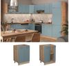 Küchenunterschrank R-Line Blau-Grau 60 cm ohne Arbeitsplatte Vicco Bild 2