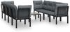 vidaXL 9-tlg. Garten-Lounge-Set Schwarz und Grau Poly Rattan 3187735 Bild 2